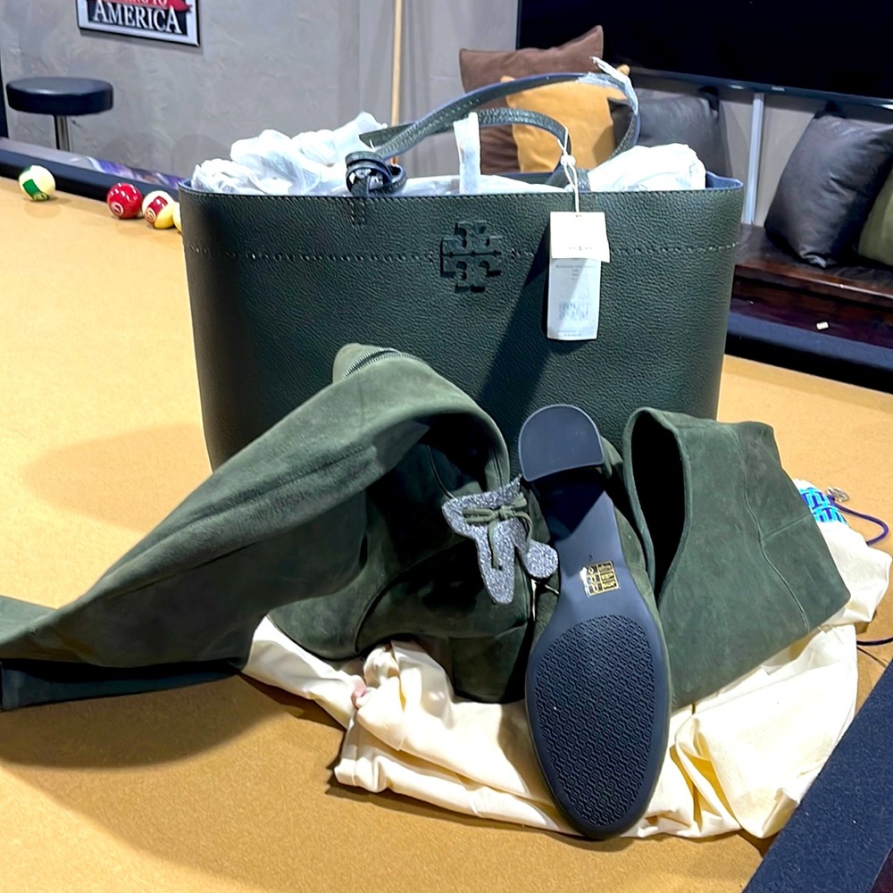Tory Burch Handbag and boots